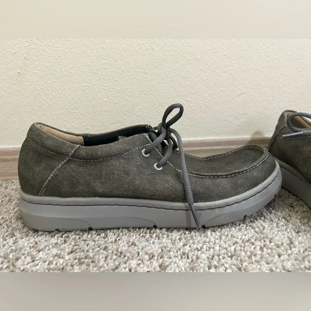 Ariat Men's Hilo Stretch Charcoal Canvas Sneaker Loafer Size 8.5D Outdoor Casual